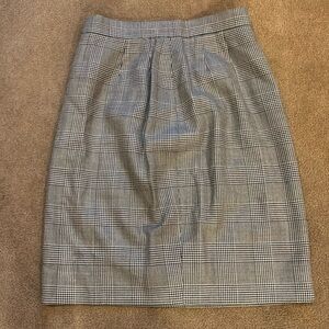 Vintage Givenchy plaid pencil skirt | small